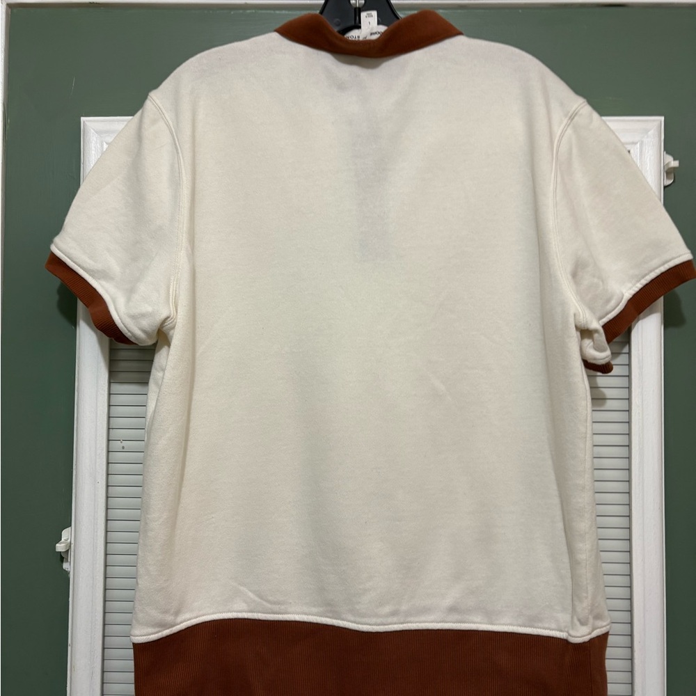 Sun + Stone
Ouigi Theodore Men's Color-blocked Airplane-Print Polo Shirt Sz L - Picture 5 of 8